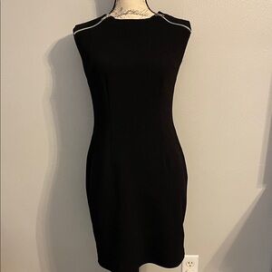 AA STUDIO AA Black Textured Midi Dress Sleeveless Size 6